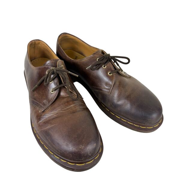 Dr. Martens Other - Dr. Martens Vintage Y2K Air Wair Brown Leather Lace Up Loafers Men's Size 12